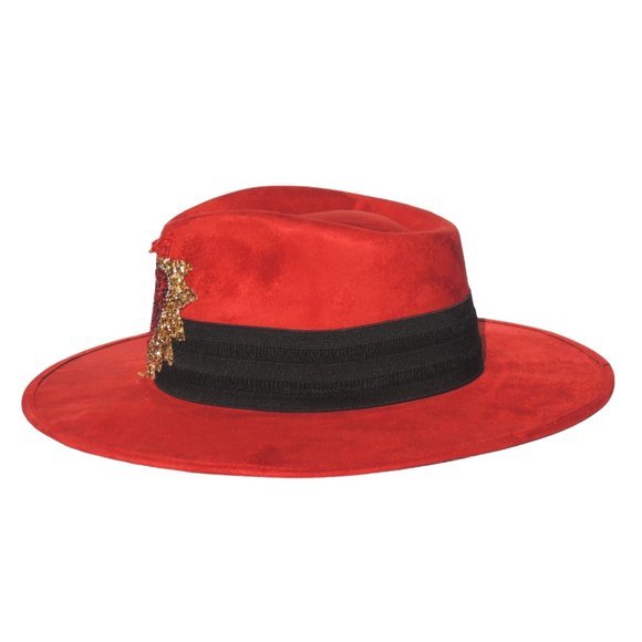 Handmade wide brim hat made in Mexico hand painted - Picture 10 of 16